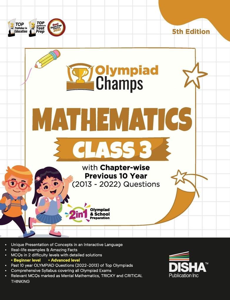 Olympiad Champs Mathematics Class 3 with Chapter-wise Previous 10 Year (2013 - 2022) Questions 5th Edition | Complete Prep Guide with Theory PYQs Past & Practice Exercise |