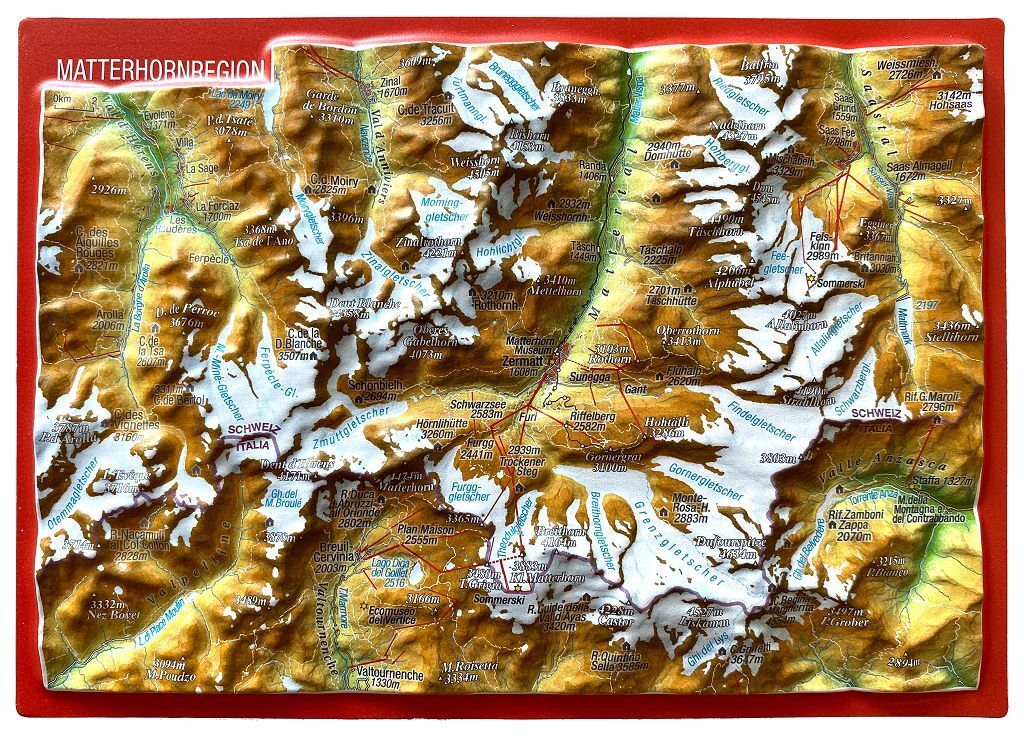 Matterhornregion Reliefpostkarte