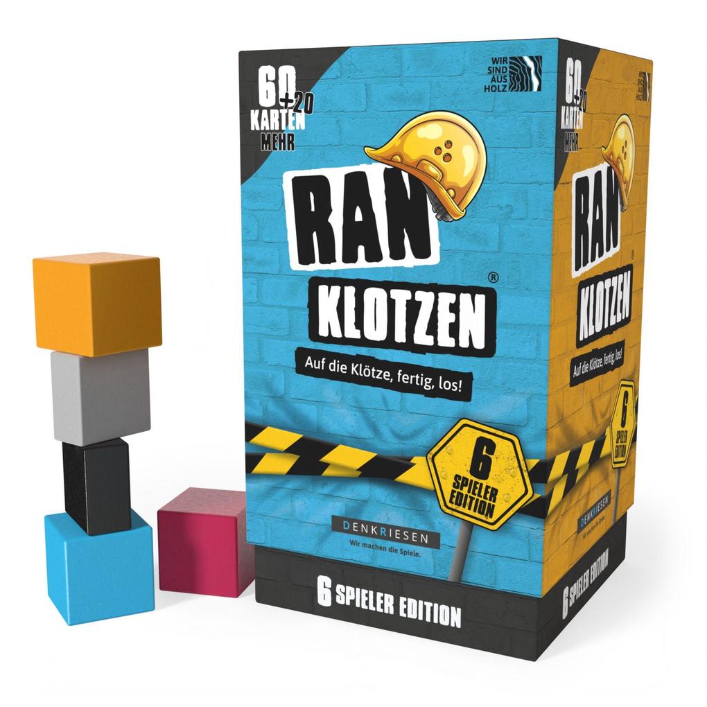 DENKRIESEN - RANKLOTZEN® - 'Auf die Klötze fertig los!' - 6 Spieler Edition