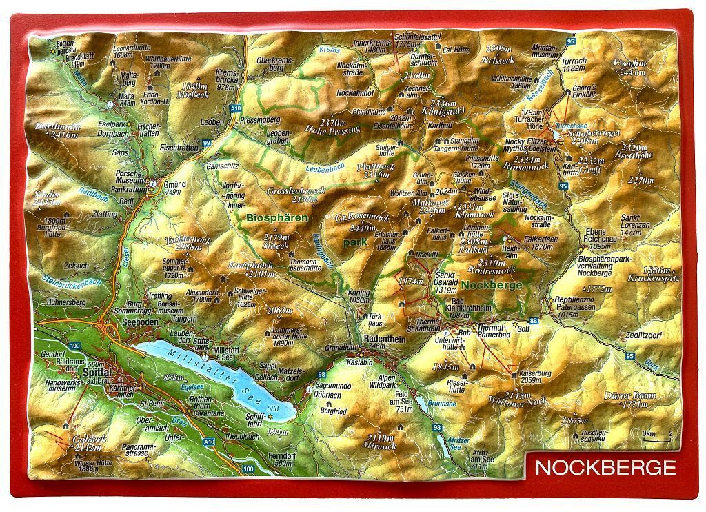 Nockberge Reliefpostkarte