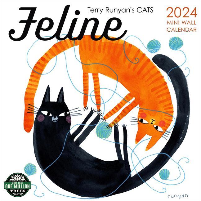 Feline 2024 Mini Wall Calendar: Terry Runyan‘s Cats