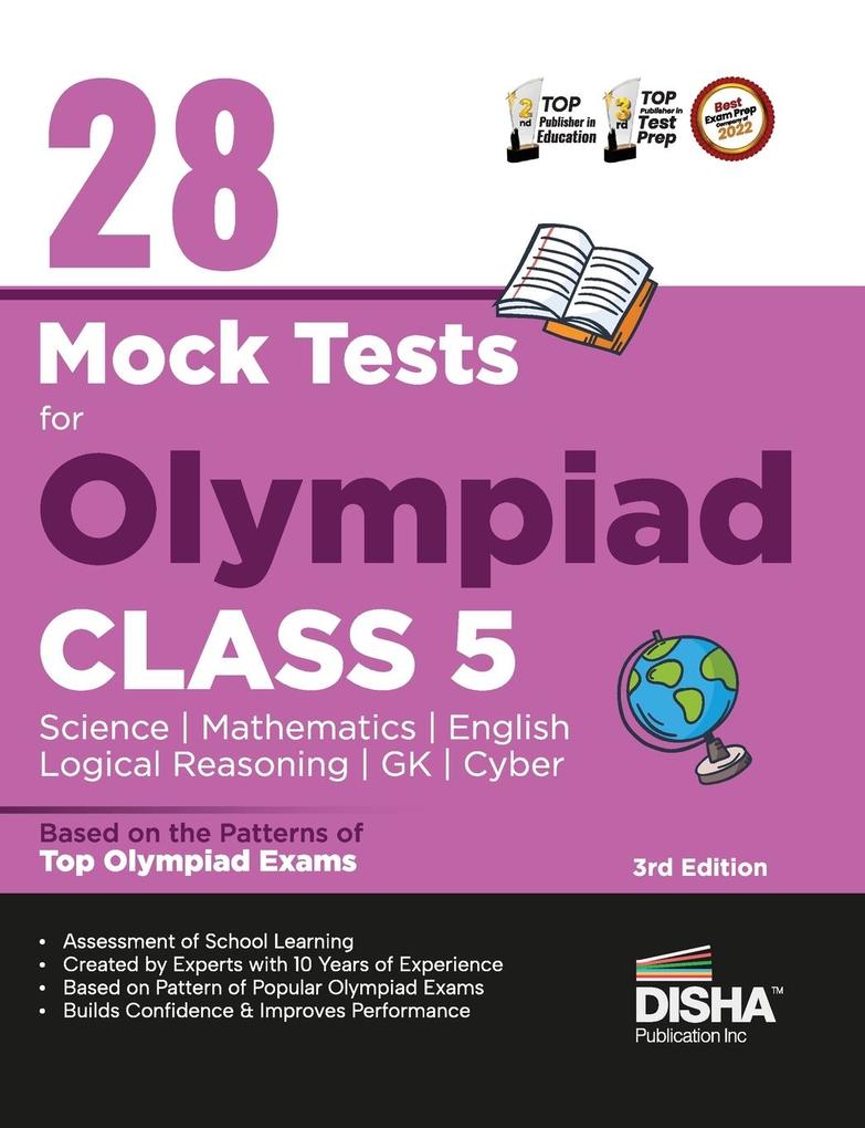 28 Mock Test Series for Olympiads Class 5 Science Mathematics English Logical Reasoning GK & Cyber 2nd Edition