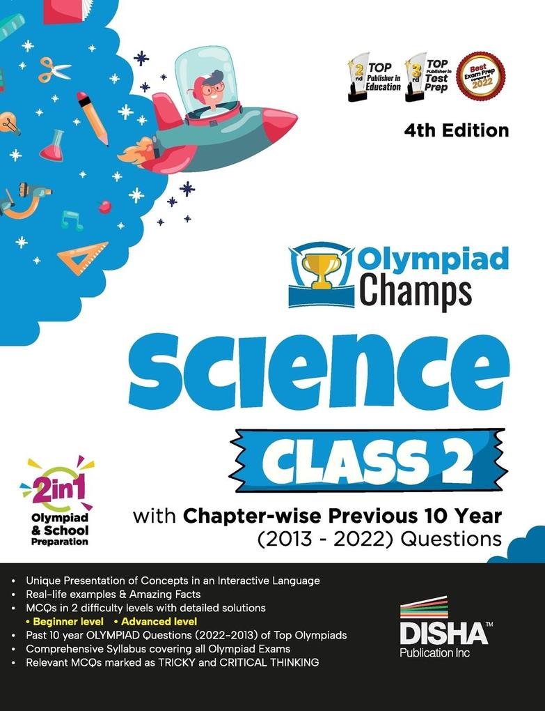 Olympiad Champs Science Class 2 with Chapter-wise Previous 10 Year (2013 - 2022) Questions 4th Edition | Complete Prep Guide with Theory PYQs Past & Practice Exercise |