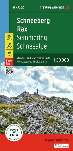 freytag & berndt Wanderkarte WK 022 Schneeberg - Rax Semmering - Schneealpe 1:50.000