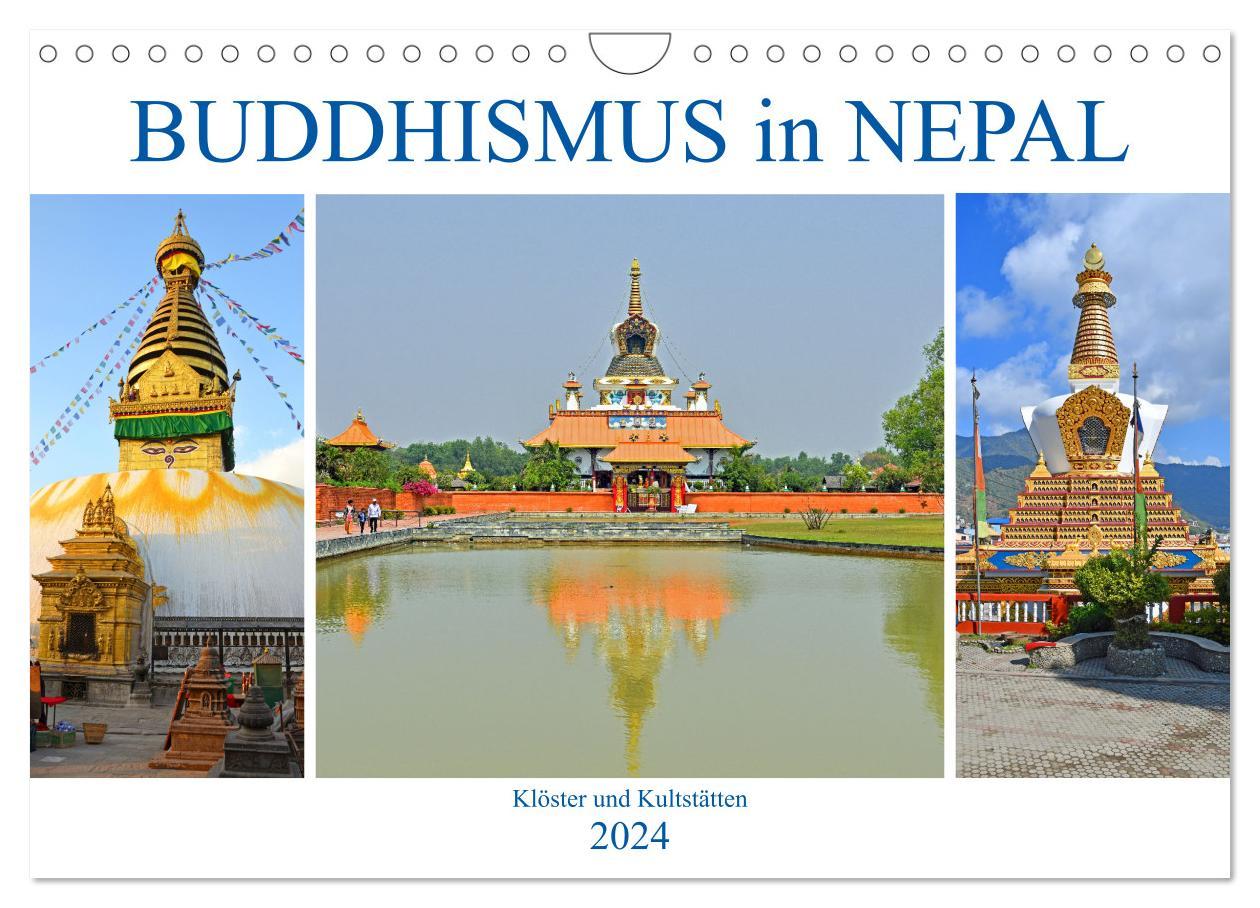 BUDDHISMUS in NEPAL (Wandkalender 2024 DIN A4 quer) CALVENDO Monatskalender