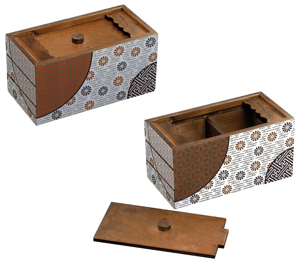 Philos 5529 - Secret Box Spring Truhe mit Geheimfach Trickspiel Denkspiel Schwierigkeitsgrad: schwer Knobelspiel