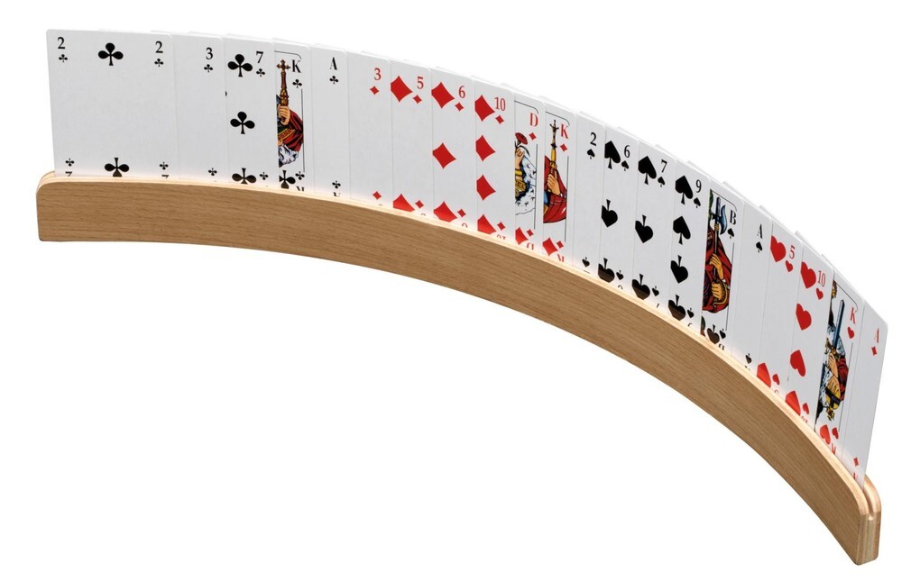 Philos 6695 - Spielkartenhalter aus Holz ohne Spielkarten 50 cm