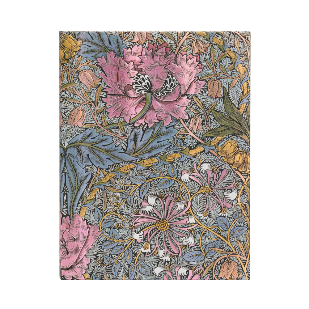 Morris Pink Honeysuckle (William Morris) Ultra Lined Hardcover Journal
