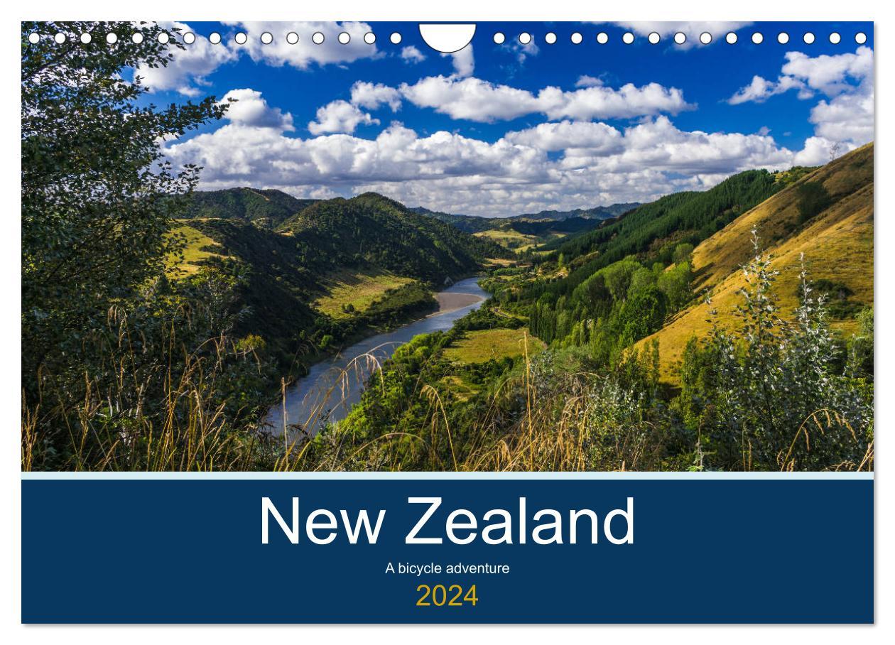 New Zealand - A bicycle adventure (Wall Calendar 2024 DIN A4 landscape) CALVENDO 12 Month Wall Calendar