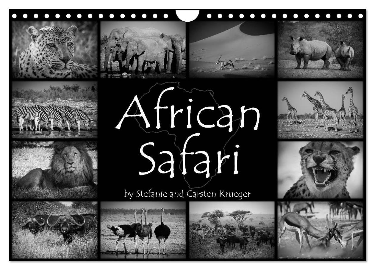 African Safari (Wall Calendar 2024 DIN A4 landscape) CALVENDO 12 Month Wall Calendar
