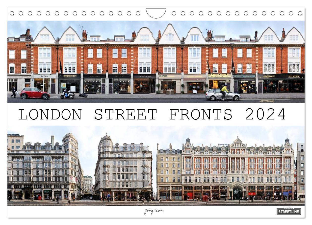 London Street Fronts 2024 / UK-Version (Wall Calendar 2024 DIN A4 landscape) CALVENDO 12 Month Wall Calendar