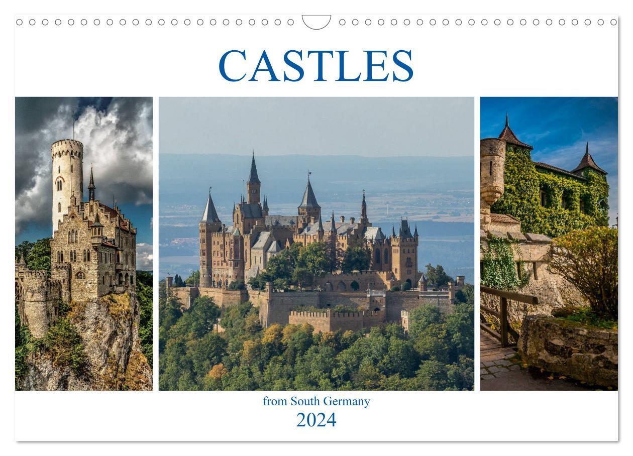 Castles from South Germany (Wall Calendar 2024 DIN A3 landscape) CALVENDO 12 Month Wall Calendar