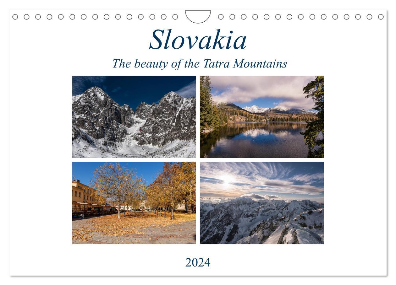 Slovakia - The beauty of the Tatra mountains (Wall Calendar 2024 DIN A4 landscape) CALVENDO 12 Month Wall Calendar