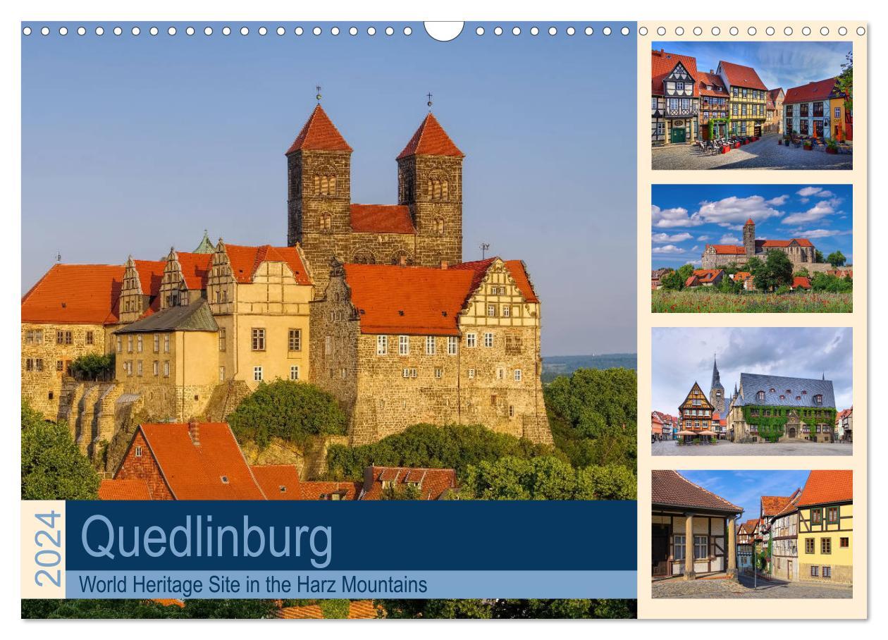 Quedlinburg - World Heritage Site in the Harz Mountains (Wall Calendar 2024 DIN A3 landscape) CALVENDO 12 Month Wall Calendar