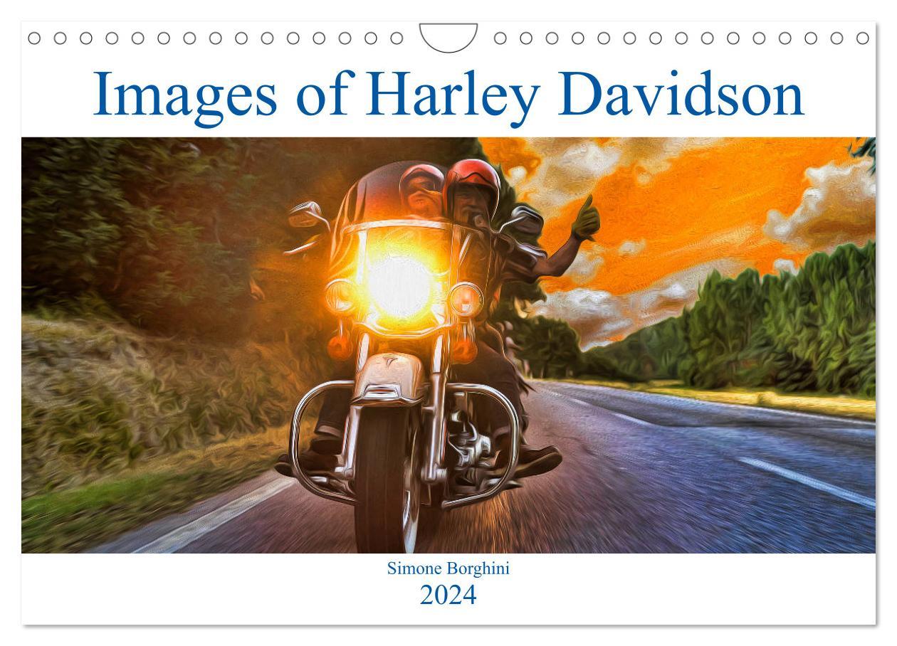 Images of Harley Davidson (Wall Calendar 2024 DIN A4 landscape) CALVENDO 12 Month Wall Calendar
