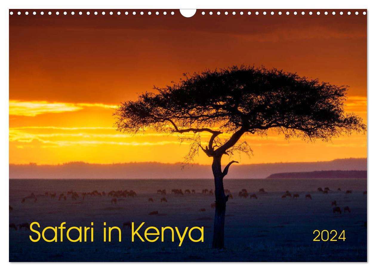 Safari in Kenya (Wall Calendar 2024 DIN A3 landscape) CALVENDO 12 Month Wall Calendar