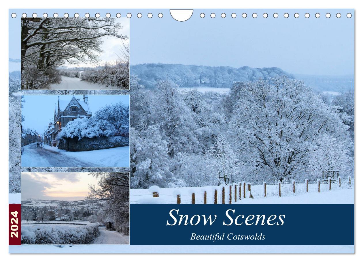 Snow Scenes (Wall Calendar 2024 DIN A4 landscape) CALVENDO 12 Month Wall Calendar