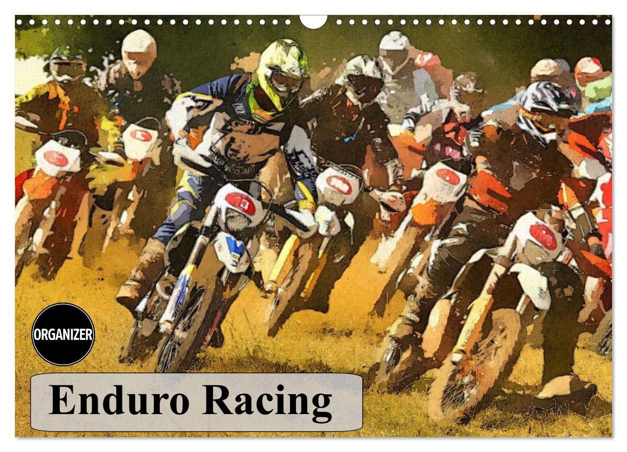 Enduro Racing (Wall Calendar 2024 DIN A3 landscape) CALVENDO 12 Month Wall Calendar