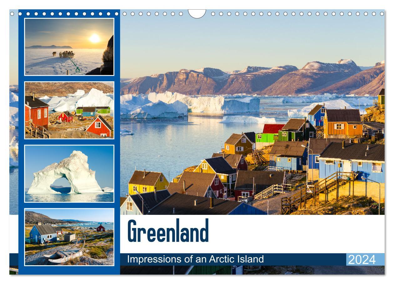 Greenland - Impressions of an Arctic Island (Wall Calendar 2024 DIN A3 landscape) CALVENDO 12 Month Wall Calendar