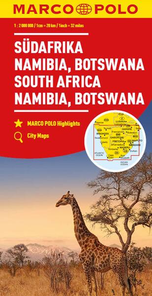 MARCO POLO Kontinentalkarte Südafrika Namibia Botswana 1:2 Mio.