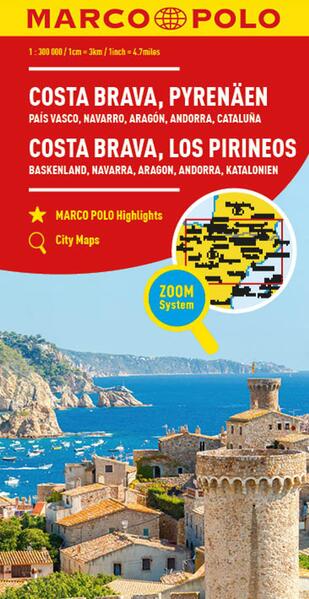 MARCO POLO Regionalkarte Costa Brava Pyrenäen 1:300.000