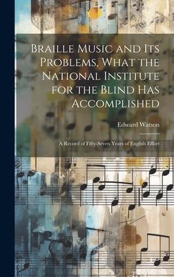 Braille Music and Its Problems What the National Institute for the Blind Has Accomplished