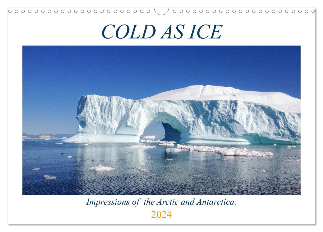 Cold as Ice - Impressions of the Arctic and Antarctica (Wall Calendar 2024 DIN A3 landscape) CALVENDO 12 Month Wall Calendar