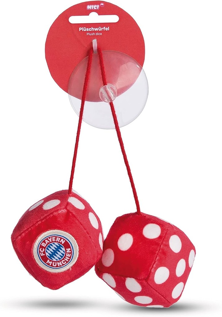 NICI - FC Bayern München - Green - Plüschwürfel Bär Berni 4x4cm an Header Karte