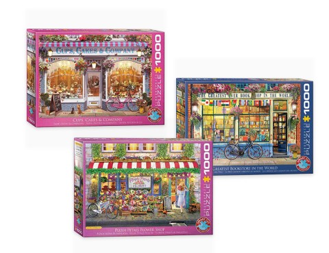 Puzzle Bundle 3x 1.000 Teile 'Storefronts'