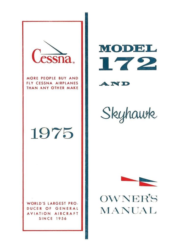 Cessna 1975 Model 172 and Skyhawk Owner's Manual