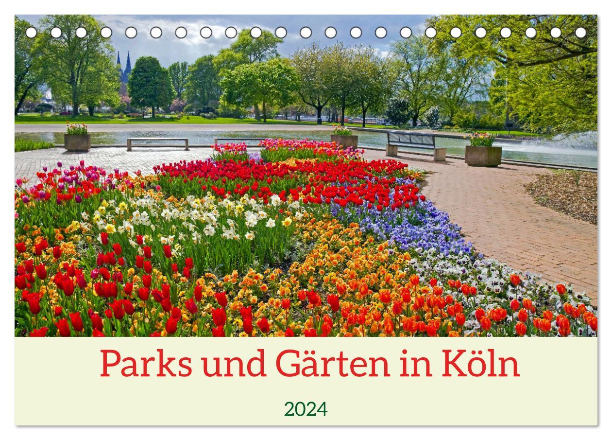 Parks und Gärten in Köln (Tischkalender 2024 DIN A5 quer) CALVENDO Monatskalender