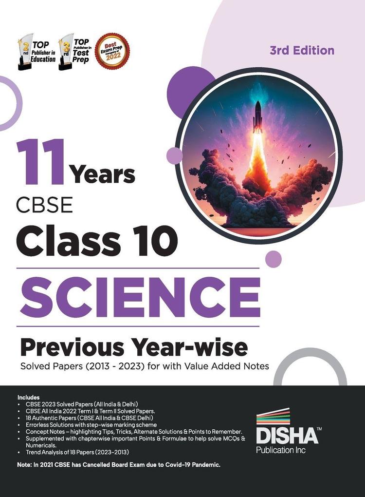 11 Years CBSE Class 10 Science Previous Year-wise Solved Papers (2013 - 2023) with Value Added Notes 3rd Edition | Previous Year Questions PYQs