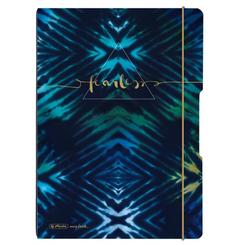 Herlitz Notizheft flex A4 40 Blatt kariert + 40 Blatt liniert New Batik Fearless gelocht Perforation my.book