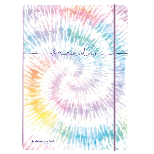 Herlitz Notizheft flex A4 40 Blatt kariert + 40 Blatt liniert New Batik Freedom gelocht Perforation my.book