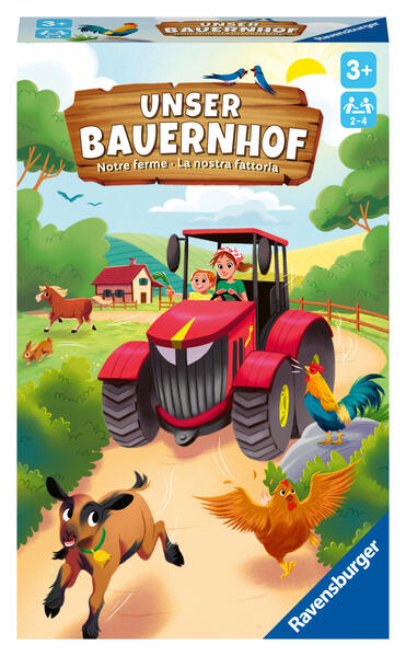Ravensburger 22408 - Unser Bauernhof Brettspiel für Kinder ab 3 Jahren Würfel- und Sammelspiel für 2-4 Spieler