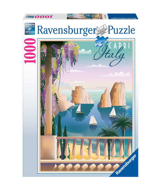 Ravensburger Puzzle 17615 - Viele Grüße aus Capri - 1000 Teile Puzzle für Erwachsene ab 14 Jahren
