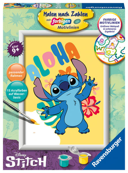 CreArt Malen nach Zahlen Kinder - Disney Stitch