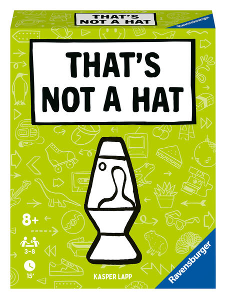 Ravensburger - 22589 - That‘s not a hat - Pop Culture - Partyspiel Kartenspiel für 3-8 Personen lustige Unterhaltung ab 8 Jahren