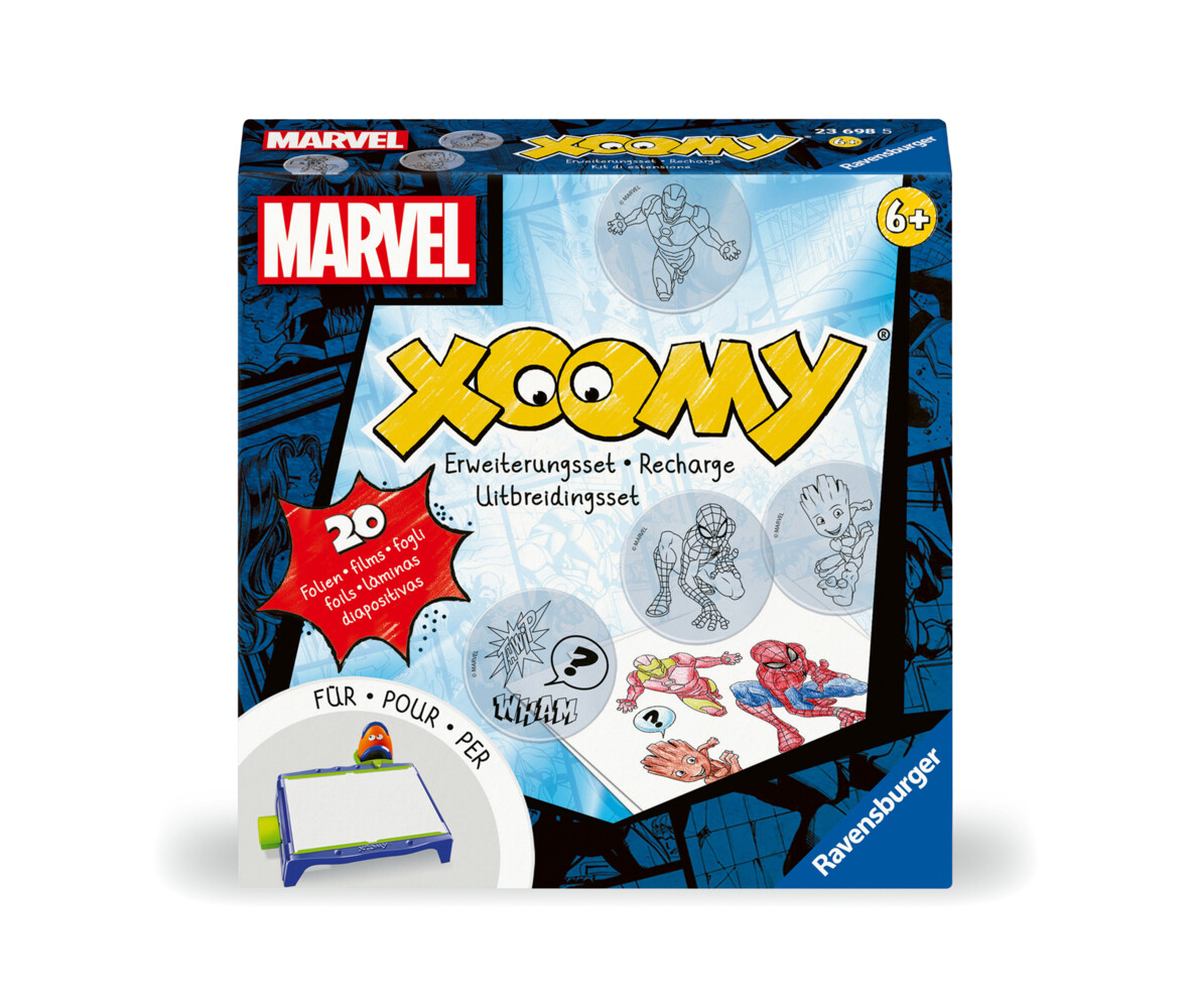 Ravensburger Xoomy® Erweiterungsset Marvel - Erweiterungsset für den Xoomy Midi oder Maxi Xoomy Erweiterung mit 20 neuen Motiven