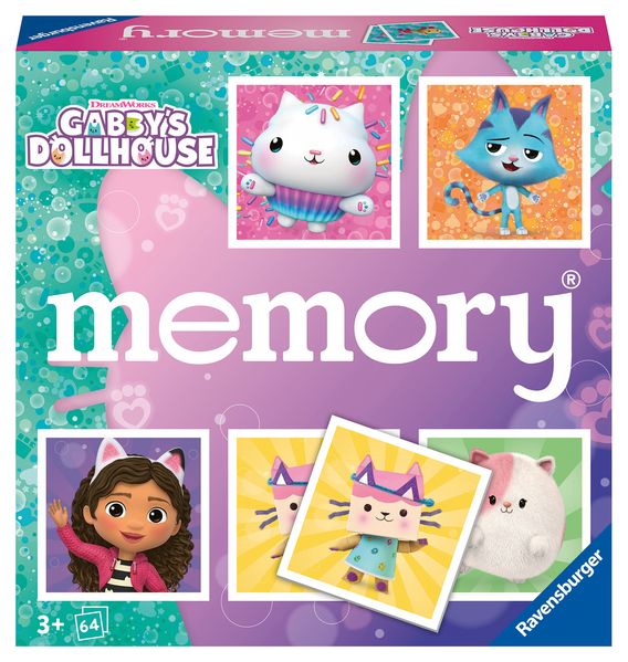 Ravensburger memory® Gabby's Dollhouse - 22596 - Der Spieleklassiker für Fans der Vorschulserie Gabby's Dollhouse Merkspiel für 2-8 Spieler ab 3 Jahren