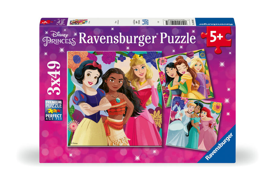 Kinderpuzzle 3x49 Teile - Disney Prinzessinnen - Girl Power!