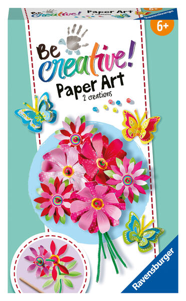 BeCreative Paper Art Flowers & Butterflies DIY für Kinder ab 6 Jahren