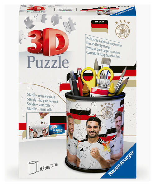 Ravensburger 3D Puzzle 11587 - Utensilo DFB Spieler - Stiftehalter für Fußball-Fans ab 6 Jahren Schreibtisch-Organizer für Erwachsene und Kinder