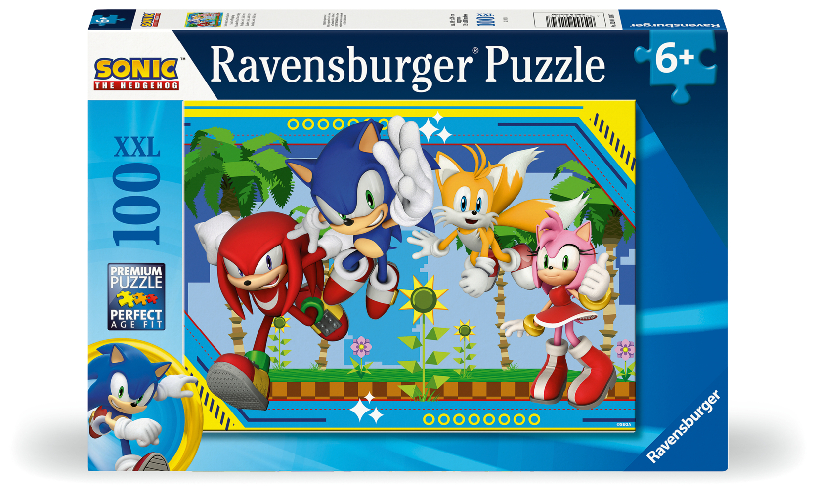Kinderpuzzle 100 XXL Teile - Sonic the Hedgehog - Nichts kann Sonic aufhalten