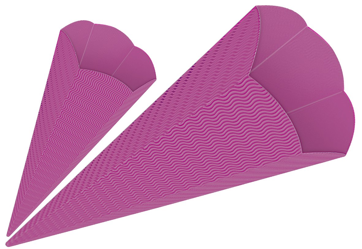 URSUS Schultüten 3D-Schultüten pink Höhe: 68 cm Durchmesser: 20 cm