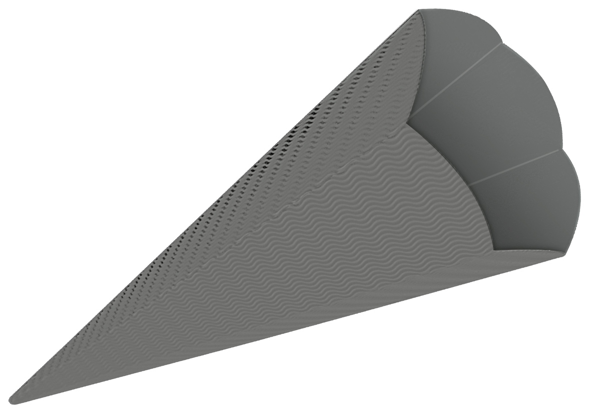 URSUS Schultüten 3D-Schultüten dunkelgrau Höhe: 68 cm Durchmesser: 20 cm