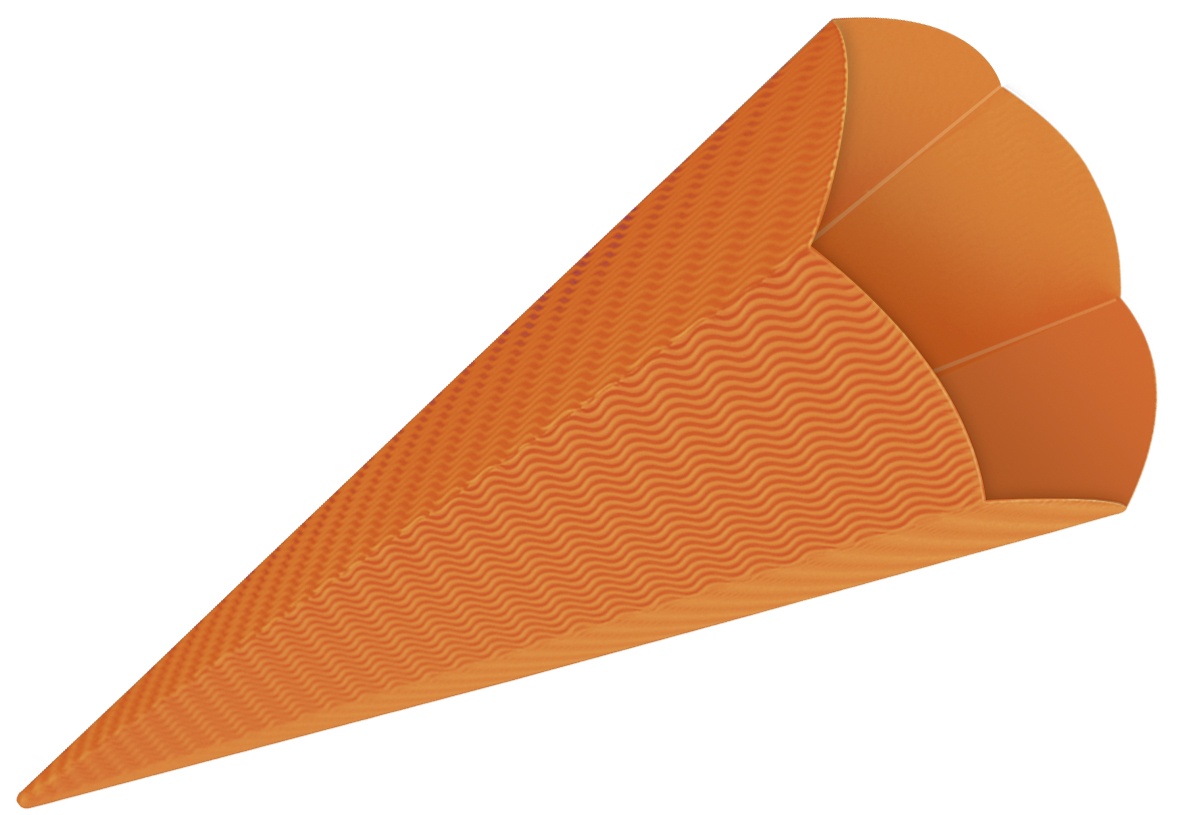 URSUS Schultüten 3D-Schultüten orange Höhe: 68 cm Durchmesser: 20 cm