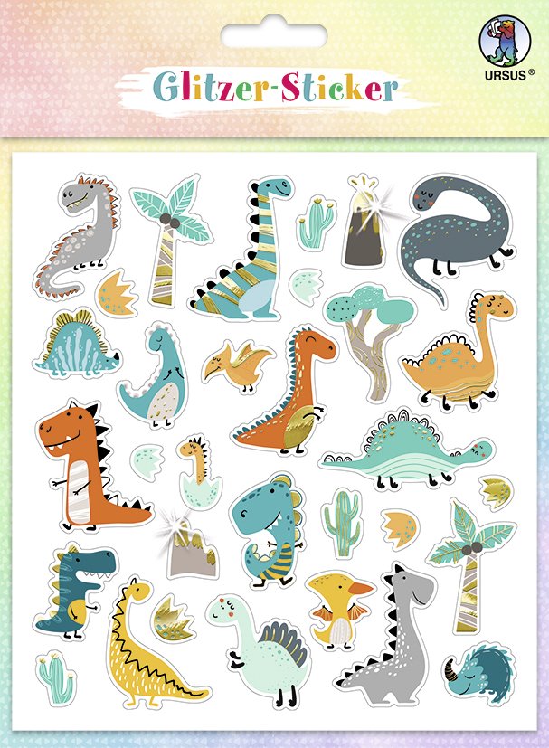 URSUS Dekorationsartikel Glitzer-Sticker Fun 02