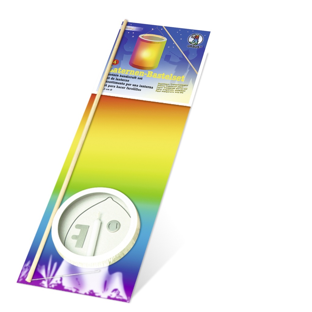 URSUS Laternenzeit Laternen-Bastelset Regenbogen Set 4