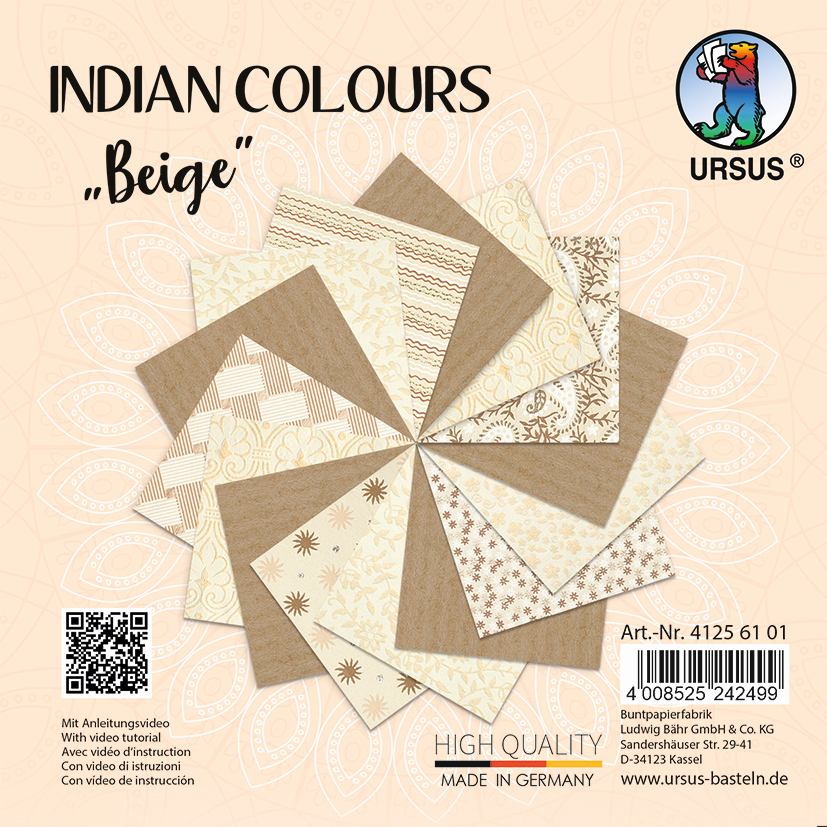 URSUS Spezialpapiere Indian Colours beige 137 x 137 cm 10 Blatt